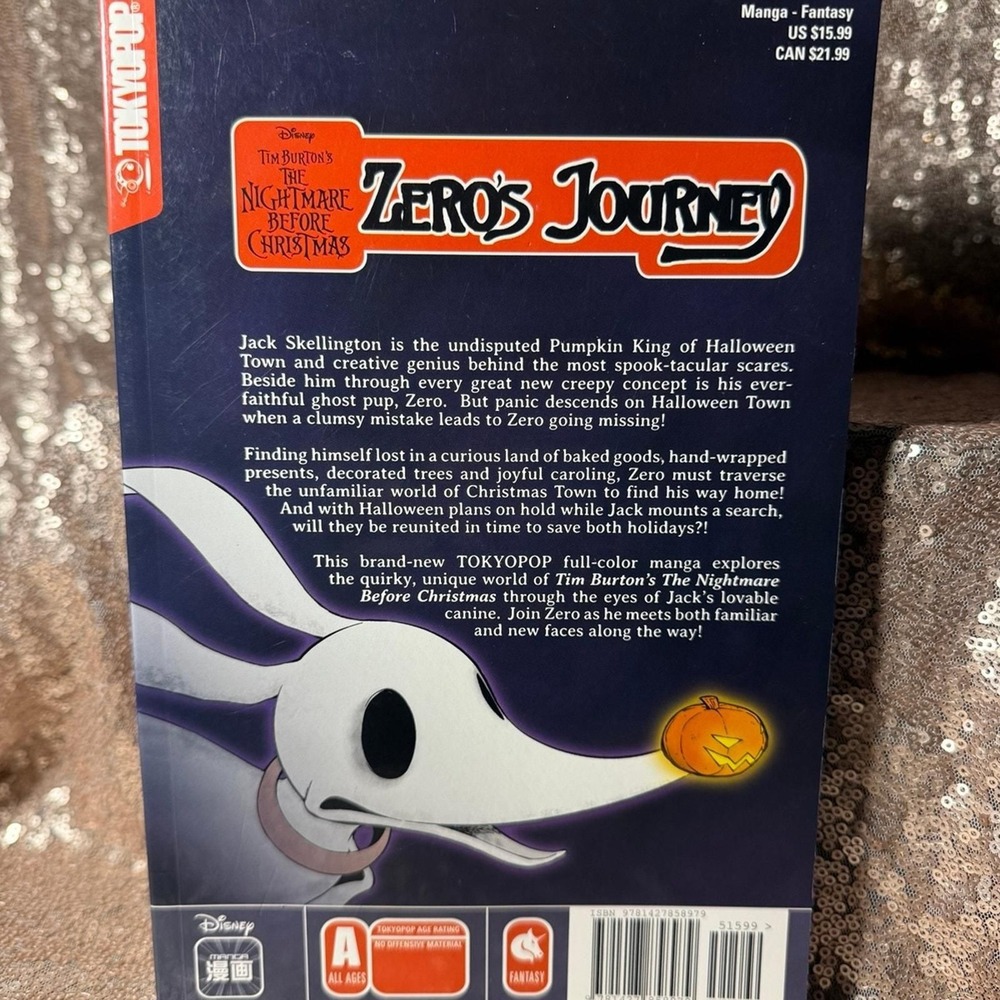 Disney Nightmare Before Christmas Zero's Journey Book 1 Manga TOKYOPOP Jack Skel - Picture 2 of 5